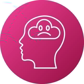 Negative Thinking Icon Style vector