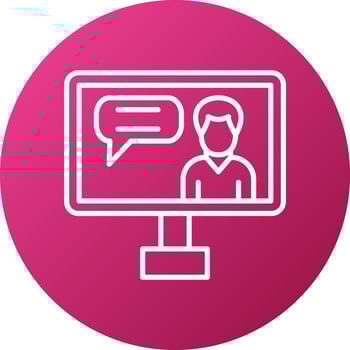 Online Counseling Icon Style vector