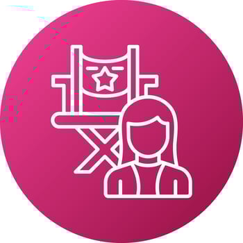 Director Female Icon Style vector