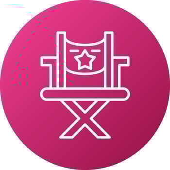 Director Chair Icon Style vector