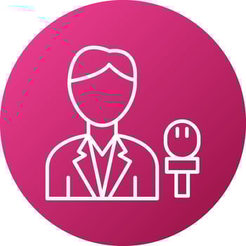 Party Host Icon Style vector