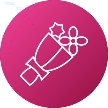 Flower Bouquet Icon Style vector