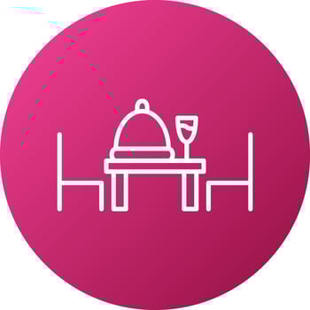 Dinner Table Icon Style vector