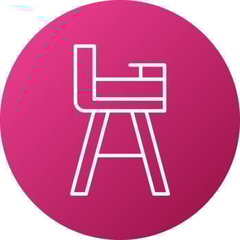 High Chair Icon Style vector