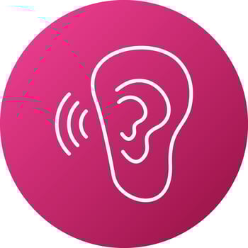 Listening Icon Style vector