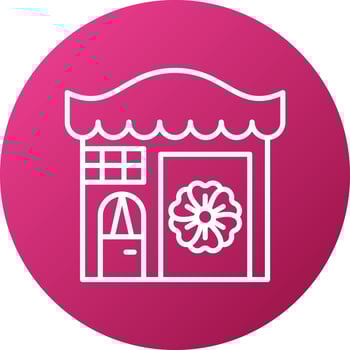 Flower Shop Icon Style vector