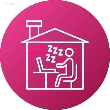 Sleepy Worker Icon Style vector