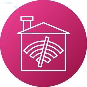 NO Wifi Home Icon Style vector