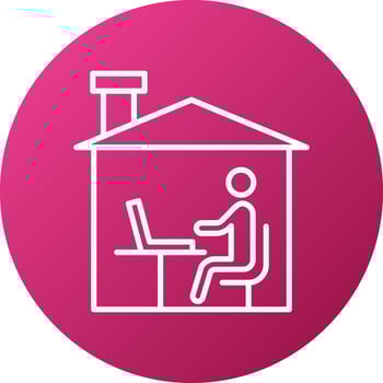 Working at Home Icon Style vector
