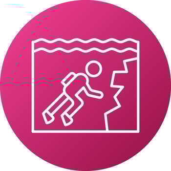 Wall Diving Icon Style vector