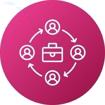 Job Rotation Icon Style vector
