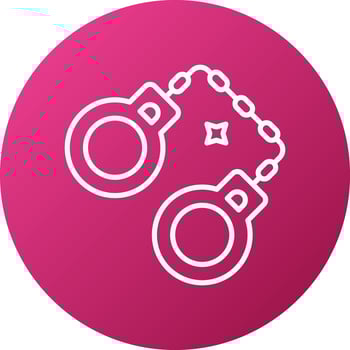 Handcuffs Icon Style vector