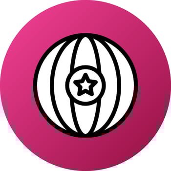 Circus Ball Icon Style vector