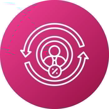 Customer Retention Rate Icon Style vector