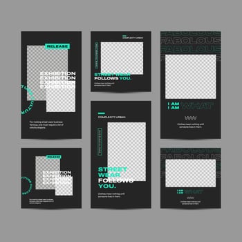 Editable Urban Streetwear Design for Social Media Post Templates vector