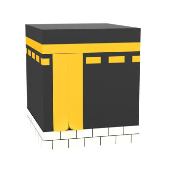 3D Kabaa for Ramadan Celebration. Object on a transparent background png