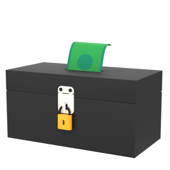 3D Charity Box for Ramadan Celebration. Object on a transparent background png