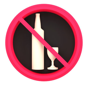 3D No Drink for Ramadan Celebration. Object on a transparent background png
