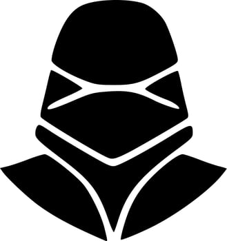 black ninja cartoon vector
