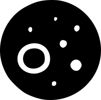 black planet icon vector