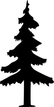 black tree icon vector