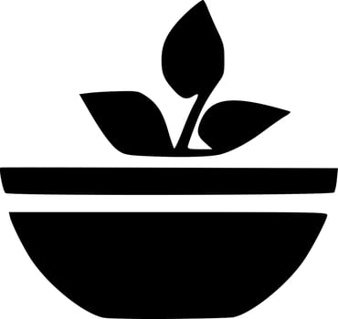 black plant icon vector