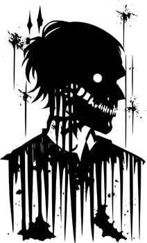 vector illustration of zombie cartoon