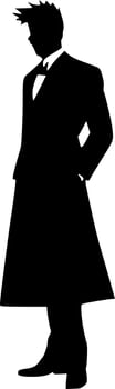 black businessman icon vector