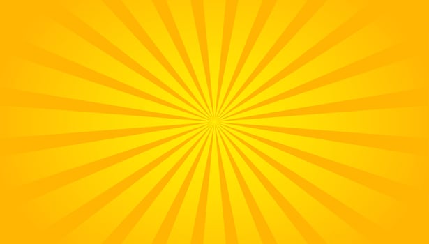 Yellow Sun Burst Gradient Wide Vector Background