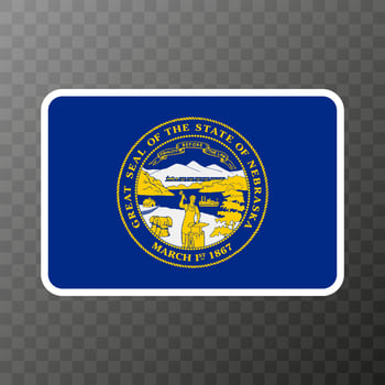 Nebraska state flag. Vector illustration.