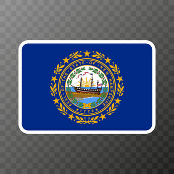 New Hampshire state flag. Vector illustration.