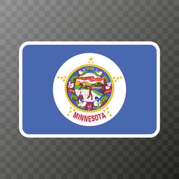 Minnesota state flag. Vector illustration.