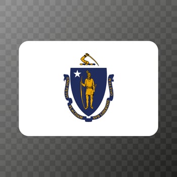Massachusetts state flag. Vector illustration.