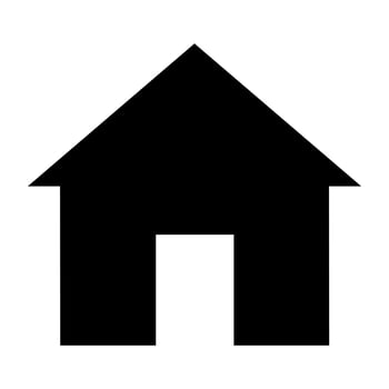 Black House icon. vector