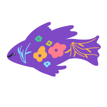 Aesthetic Fish Cartoon png