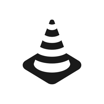 traffic cone icon vector