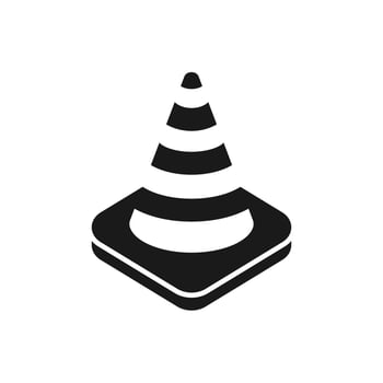 traffic cone icon vector