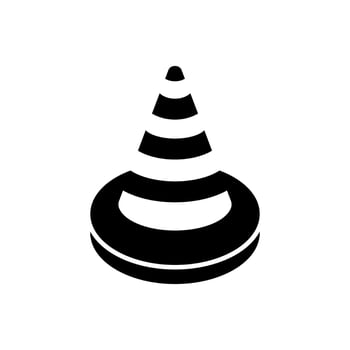 traffic cone icon vector
