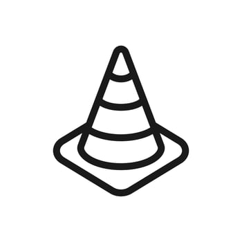 traffic cone icon vector