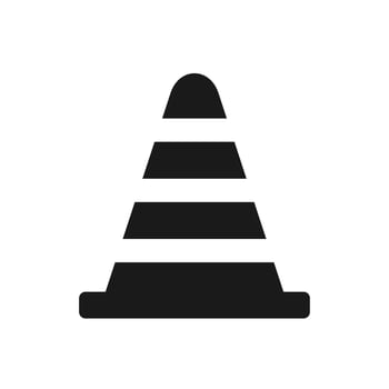 traffic cone icon vector