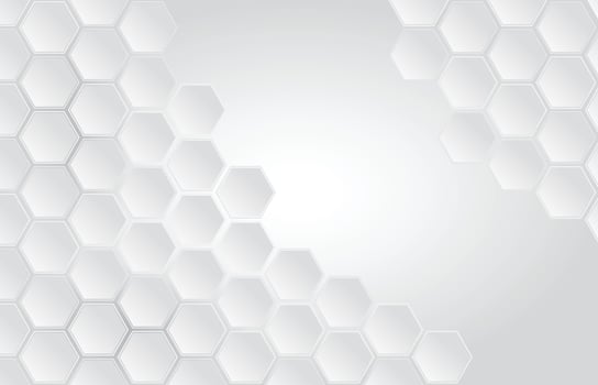 Hexagon Background, Minimalistic Grey Abstract Geometric Pattern vector