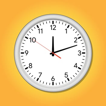 VeVector simple classic round wall clock isolated on background vector