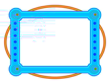 Basic Blue Page Frame Border vector