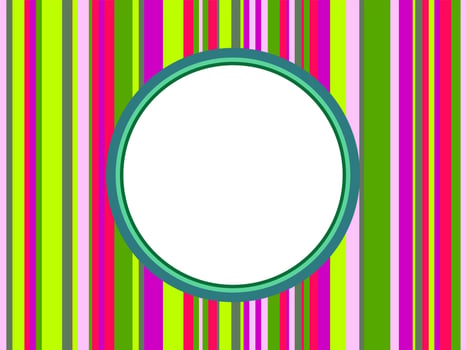 Green and Pink Striped Retro Border vector