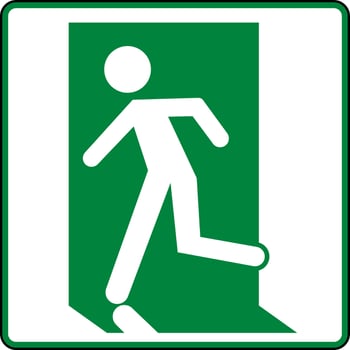 Emergency Exit Symbol Left Sign vector