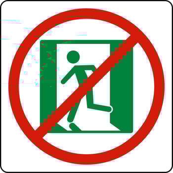 Not An Emergency Exit Symbol Sign vector
