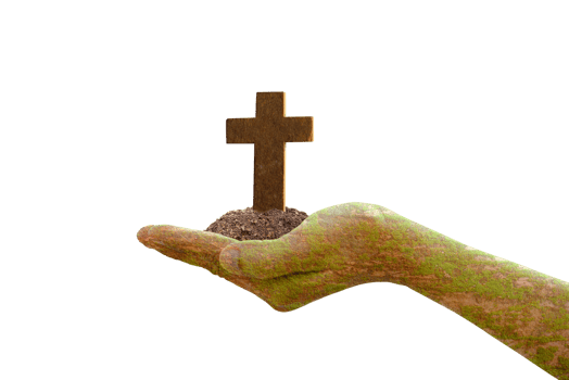cross in human hands png