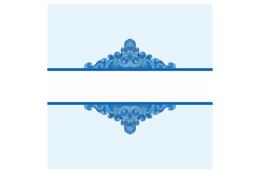Square Background With Blue Water Wave Ornament Design png