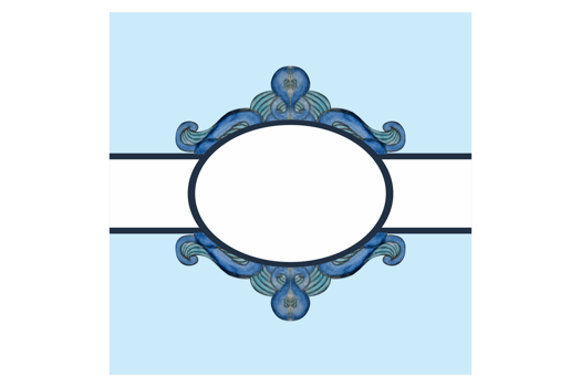 Square Background With Blue Water Wave Ornament Design png