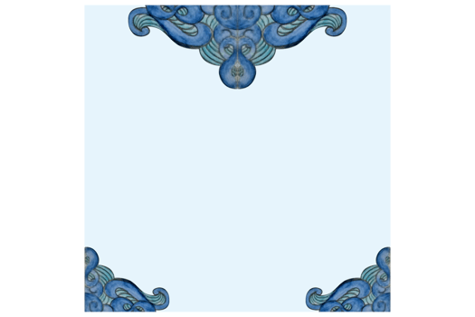 Square Background With Blue Water Wave Ornament Design png
